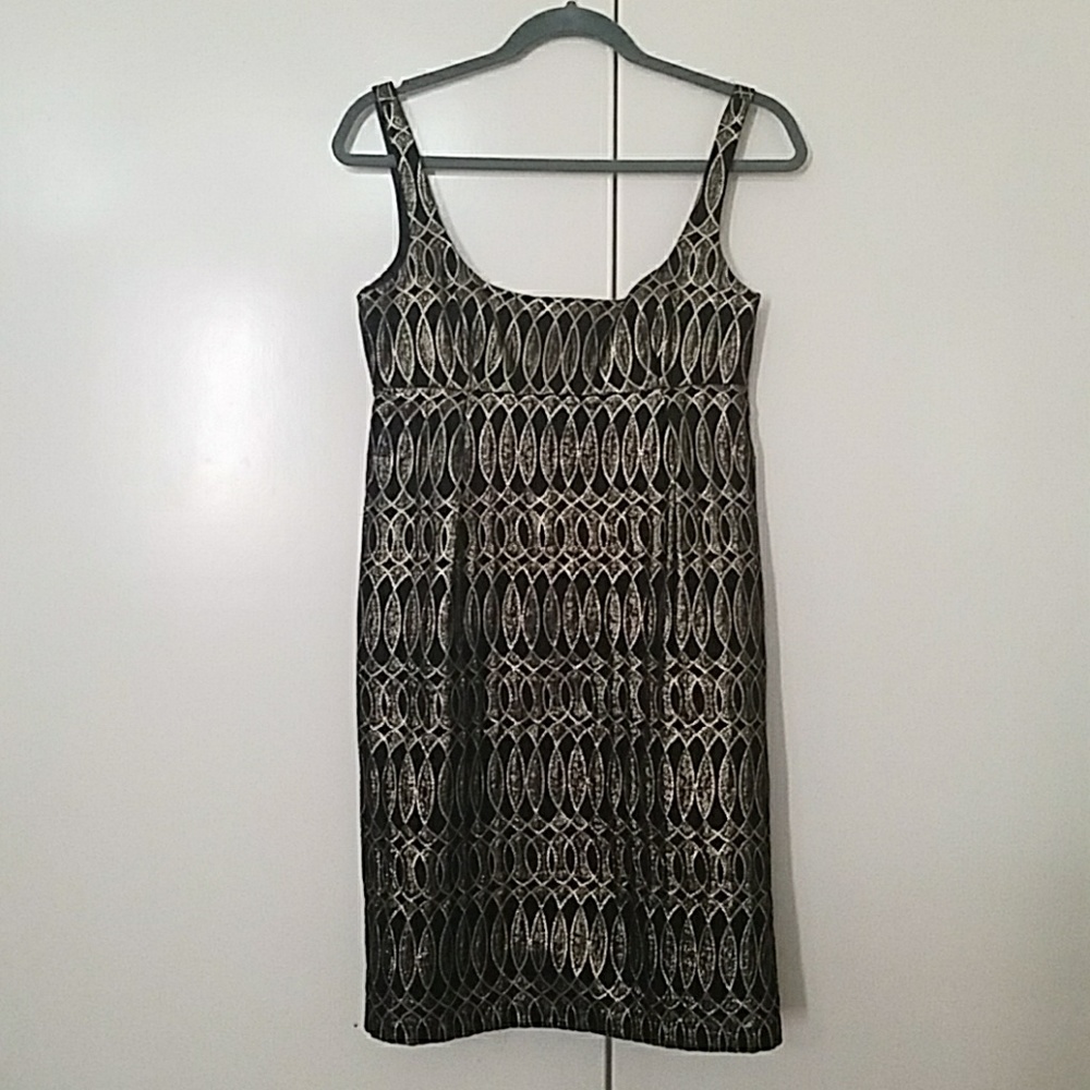 Milly of NY Geometric Metallic Cocktail Dress sz 4